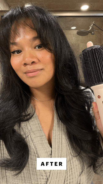 Calaor after using the Dyson Airsmooth Styling Brush